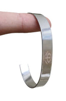 Stainless Steel Kara Laser Engraved Sikh Ik Onkar Khanda Adjustable Kada R13 NEW