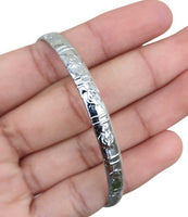 Chrome Plated Kara Khanda Design Kada Sikh Singh Kaur Khalsa Bracelet Bangle G22