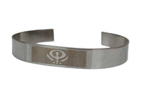 Stainless Steel Kara Laser Engraved Sikh Ik Onkar Khanda Adjustable Kada R13 NEW