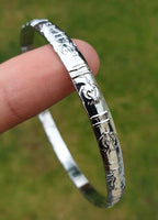 Chrome Plated Kara Khanda Design Kada Sikh Singh Kaur Khalsa Bracelet Bangle G22