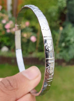 Chrome Plated Kara Khanda Design Kada Sikh Singh Kaur Khalsa Bracelet Bangle G22