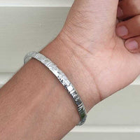 Chrome Plated Kara Khanda Design Kada Sikh Singh Kaur Khalsa Bracelet Bangle G22