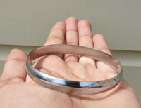 Chrome Plated Kara Smooth Thick Bangle Sikh Bracelet Singh Kaur Khalsa Kada B17