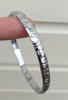 Chrome Plated Kara Khanda Design Kada Sikh Singh Kaur Khalsa Bracelet Bangle G22