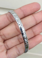 Chrome Plated Kara Khanda Design Kada Sikh Singh Kaur Khalsa Bracelet Bangle G22