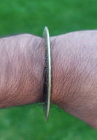 Sant bhindranwale kara gurmukhi kada antique gold plated sikh singh bangle e21