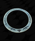 Sant bhindranwale kara gurmukhi kada antique gold plated sikh singh bangle e21