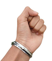 Chrome Plated Kara Sikh Kada Singh Kaur Khalsa Diamond Shape Ridged Bracelet V31