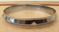 Chrome Plated Kara Sikh Kada Singh Kaur Khalsa Diamond Shape Ridged Bracelet V31