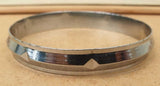 Chrome Plated Kara Sikh Kada Singh Kaur Khalsa Diamond Shape Ridged Bracelet V31