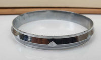 Chrome Plated Kara Sikh Kada Singh Kaur Khalsa Diamond Shape Ridged Bracelet V31