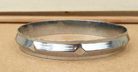 Chrome Plated Kara Sikh Kada Singh Kaur Khalsa Diamond Shape Ridged Bracelet V31