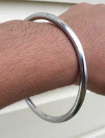 Chrome Plated Kara Smooth Thin Bangle Sikh Bracelet Singh Kaur Khalsa Kada V34