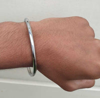 Chrome Plated Kara Smooth Thin Bangle Sikh Bracelet Singh Kaur Khalsa Kada V34