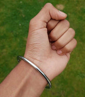 Chrome Plated Kara Smooth Thin Bangle Sikh Bracelet Singh Kaur Khalsa Kada V34