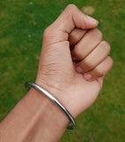 Chrome Plated Kara Smooth Thin Bangle Sikh Bracelet Singh Kaur Khalsa Kada V34