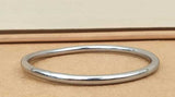 Chrome Plated Kara Smooth Thin Bangle Sikh Bracelet Singh Kaur Khalsa Kada V34