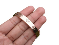Magnet Copper Kara Khanda Engraved Sikh Kada Adjustable Bangle Hindu Tamba V33