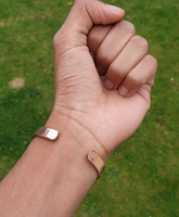 Magnet Copper Kara Khanda Engraved Sikh Kada Adjustable Bangle Hindu Tamba V33