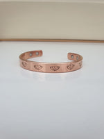 Copper Kara Khanda Engraved Sikh Kada Adjustable Bangle Hindu Tamba Bracelet V33