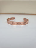 Magnet Copper Kara Khanda Engraved Sikh Kada Adjustable Bangle Hindu Tamba V33