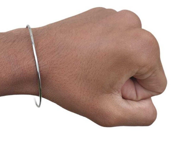 Chrome Plated Kara Smooth Extra Thin Bangle Sikh Bracelet Singh Khalsa Kada S8