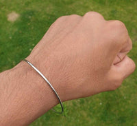 Chrome Plated Kara Smooth Extra Thin Bangle Sikh Bracelet Singh Khalsa Kada S8