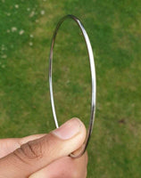 Chrome Plated Kara Smooth Extra Thin Bangle Sikh Bracelet Singh Khalsa Kada S8