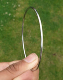 Chrome Plated Kara Smooth Extra Thin Bangle Sikh Bracelet Singh Khalsa Kada S8