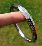 Stainless Steel Kara Seven Lines Bangle Sikh Singh Karha Khalsa Edged Kada CC30R Unisex Smooth Bracelet
