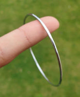 Chrome Plated Kara Smooth Extra Thin Bangle Sikh Bracelet Singh Khalsa Kada S8
