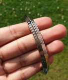 Stainless Steel Kara Seven Lines Bangle Sikh Singh Karha Khalsa Edged Kada CC30R Unisex Smooth Bracelet
