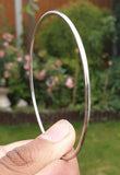 Chrome Plated Extra Thin Sikh Kara Smooth Kada Singh Kaur Khalsa Bangle Gift S8G