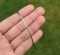 Chrome Plated Kara Smooth Extra Thin Bangle Sikh Bracelet Singh Khalsa Kada S8