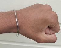Chrome Plated Kara Smooth Extra Thin Bangle Sikh Bracelet Singh Khalsa Kada S8