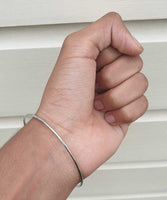 Chrome Plated Kara Smooth Extra Thin Bangle Sikh Bracelet Singh Khalsa Kada S8