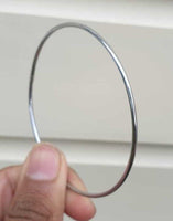 Chrome Plated Kara Smooth Extra Thin Bangle Sikh Bracelet Singh Khalsa Kada S8