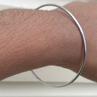 Chrome Plated Kara Smooth Extra Thin Bangle Sikh Bracelet Singh Khalsa Kada S8