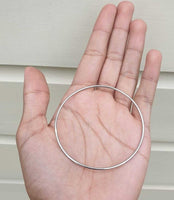 Chrome Plated Kara Smooth Extra Thin Bangle Sikh Bracelet Singh Khalsa Kada S8