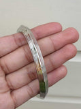 Stainless Steel Kara Seven Lines Bangle Sikh Singh Karha Khalsa Edged Kada CC30R Unisex Smooth Bracelet