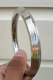 Stainless Steel Kara Seven Lines Bangle Sikh Singh Karha Khalsa Edged Kada CC30R Unisex Smooth Bracelet