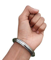 Chrome Plated Kara Sikh Kada Singh Kaur Khalsa Round Edged Thin Bracelet V39 NEW