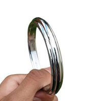 Chrome Plated Kara Sikh Kada Singh Kaur Khalsa Round Edged Thin Bracelet V39 NEW