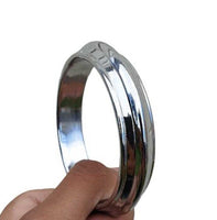 Chrome Plated Kara Sikh Kada Singh Kaur Khalsa Round Edged Thick Bracelet V40