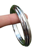 Chrome Plated Kara Sikh Kada Singh Kaur Khalsa Round Edged Thin Bracelet V39 NEW