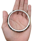 Stainless Steel Kara Lines Design Brass Edge Sikh Bangle Singh Khalsa Kada V38