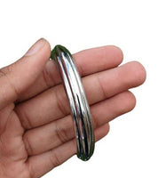 Chrome Plated Kara Sikh Kada Singh Kaur Khalsa Round Edged Thin Bracelet V39 NEW