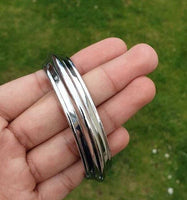 Chrome Plated Kara Sikh Kada Singh Kaur Khalsa Round Edged Thick Bracelet V40