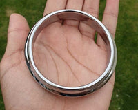 Chrome Plated Kara Sikh Kada Singh Kaur Khalsa Round Edged Thick Bracelet V40