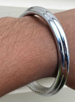 Chrome Plated Kara Sikh Kada Singh Kaur Khalsa Round Edged Thin Bracelet V39 NEW